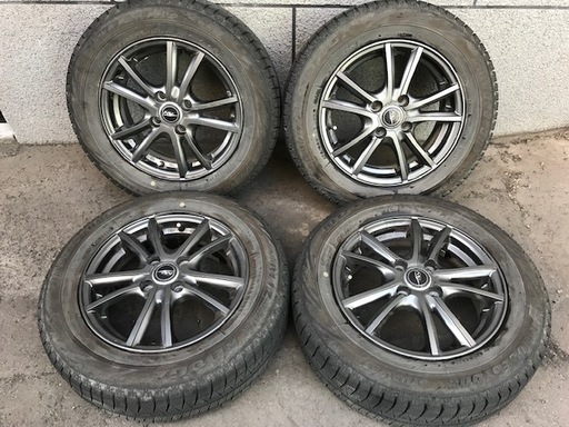 14×5.5J　100×4H　45　weds　ガンメタ　黒　175/65R14　BS　GZ　コンパクトカー パッソ　ノート　フィット　アクア