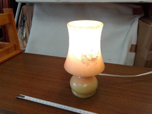大理石電気スタンド　高さ20cm