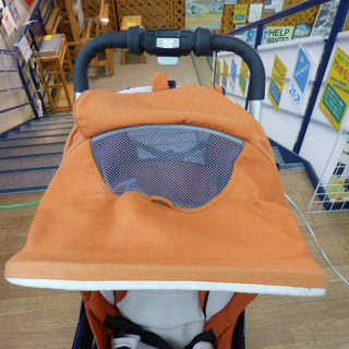 Combi コンビ ベビーカー WELL FLAT ウェルフラット AB兼用 Egg shock 折り畳み オレンジ×アイボリー ☆ 札幌市 清田区 平岡の画像