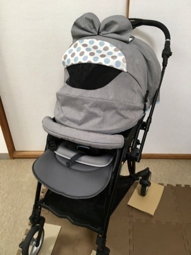 【保証期間内】ピジョン 両対面 ベビーカー ランフィ リノン グレー