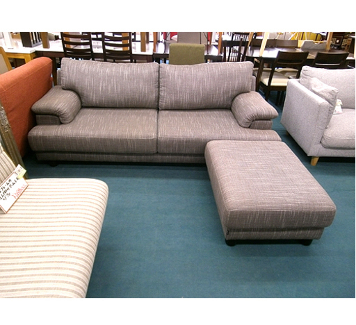 フェザー使用【ソファ専門店blocco 3人掛けL字ソファ】幅202cm オットマン付き 日本製 ファブリック/布製 カウチ ソファー シェーズロング 札幌 本郷通店