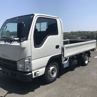H25 いすゞ エルフ 平ボディ　４ナンバー（10尺）ターボ