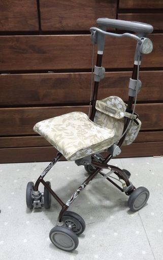 【モノ市場 東海店】美品 アロン化成 シルバーカー さんぽっぽ 安寿 歩行補助者 ベージュ