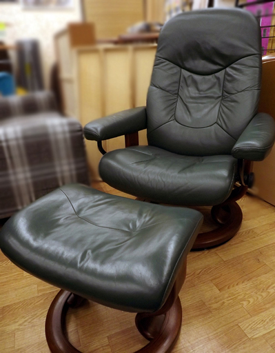 エコーネス　ストレスレスチェア　リクライニング　チェア　オットマン　札幌　西岡店