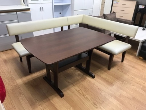 【リサイクルサービス八光　田上店　配達・設置OK】ブランド家具　シギヤマ家具　ベンチダイニングセット