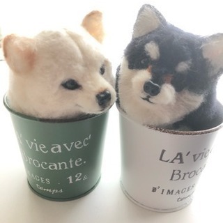 カフェで羊毛フェルトわんこブローチを作ろう！の画像