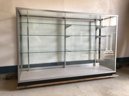 タテヤマ 4段 ガラス ショーケース ガラス棚 昭和 レトロ 店舗什器 ディスプレイ