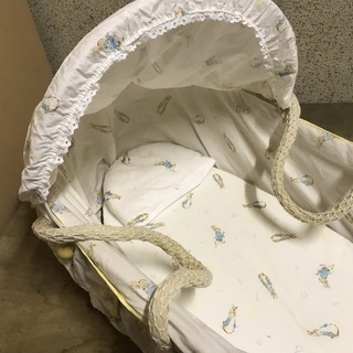 ピーターラビット ベビークーハン ベビーかご 籠 キャリー 幅80cm×奥行45cm×高さ20cmの画像