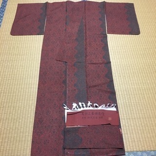 美術 工芸保存作  初代更藤 商標 小紋 しつけ糸付 未使用品の画像