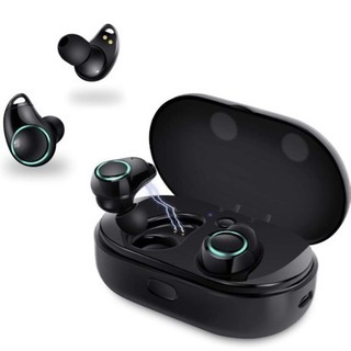 イヤホン 片耳 両耳とも対応 呼吸ランプ付き スポーツイヤホン 高音質 ワンボタン設計 軽量 Bluetooth 4.2 ワイヤレス ヘッドセット マイク内蔵 ハンズフリー通話 IPX5防汗防滴 iPhone Android 対応 Meilunz NB6 (ブラック)の画像