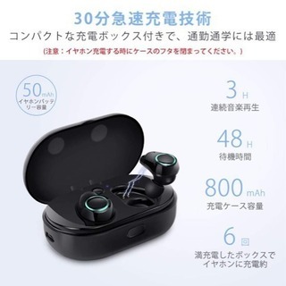 イヤホン 片耳 両耳とも対応 呼吸ランプ付き スポーツイヤホン 高音質 ワンボタン設計 軽量 Bluetooth 4.2 ワイヤレス ヘッドセット マイク内蔵 ハンズフリー通話 IPX5防汗防滴 iPhone Android 対応 Meilunz NB6 (ブラック)の画像