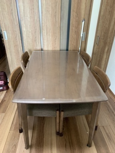【応募終了】ニトリ ダイニングテーブルセット 椅子四脚 アルナス