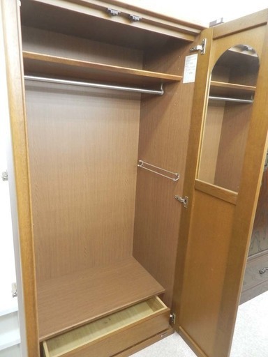 ナラ材クローゼット 幅854㎜ 【大塚化学家具】 洋服箪笥 タンス☆ PayPay(ペイペイ)決済可能 ☆ 札幌市 北区 屯田