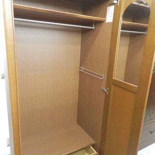 ナラ材クローゼット 幅854㎜ 【大塚化学家具】 洋服箪笥 タンス☆ PayPay(ペイペイ)決済可能 ☆ 札幌市 北区 屯田 ナラ材クローゼット 幅854㎜ 【大塚化学家具】 洋服箪笥 タンス