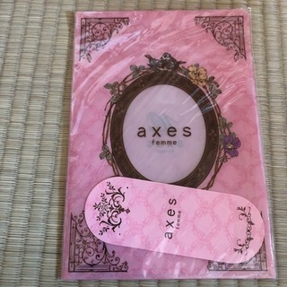 axes femme ノベルティ クリアファイル&しおり