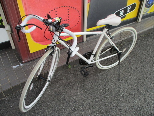 【エコプラス小倉南店】GRANDIR ロードバイク 白 3×7段変速 ☆スタッフ永島オススメ☆ 中古車 自転車 チャリ スポーツ車