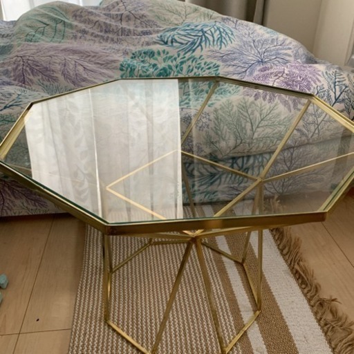 Zara Home ガラスゴールドローテーブル