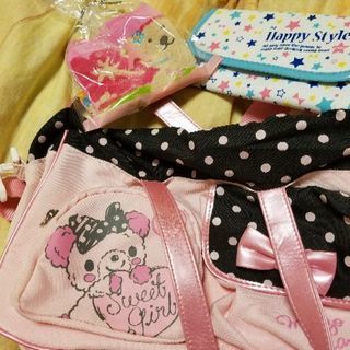 メゾピアノ  2wayバッグ使用品と未使用ハンカチ、ウォレット