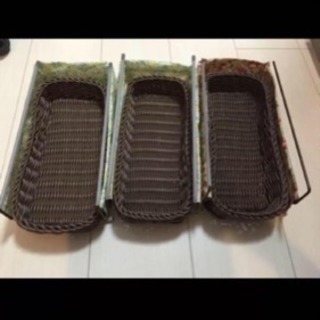 3個セット小物いれ⭐︎収納⭐︎バスケット付きハンギングラック