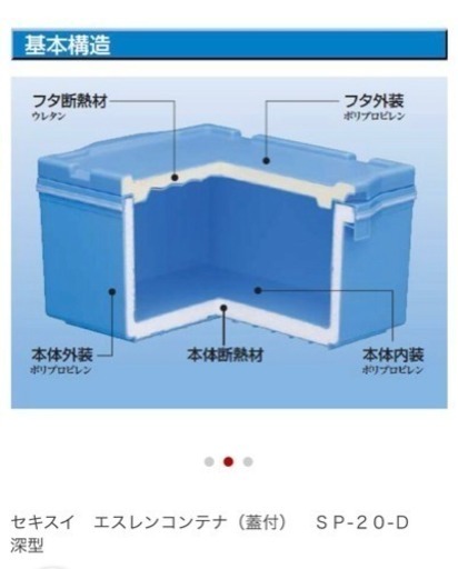 中古 業務用 セキスイ エスレンコンテナ (蓋付)SP-20-D 中古 業務用 セキスイ エスレンコンテナ (蓋付)SP-20-D