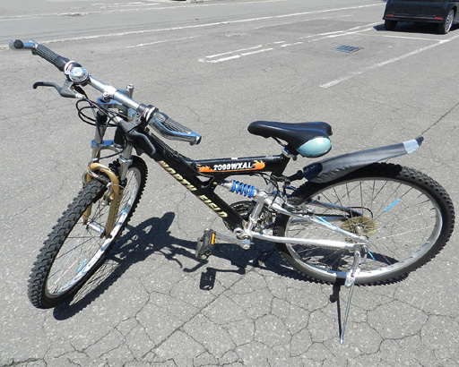 自転車 26インチ 黒 フルサス マウンテンバイク 21段切替 【NORTH FIELD】 ☆ PayPay(ペイペイ)決済可能 ☆ 札幌市 北区 屯田