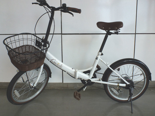 PayPay可 手稲リサイクル 20インチ　折りたたみ自転車 　白×黒 ￥11,800-