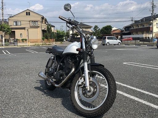 車検満タン R3/5/20迄 ヤマハ ＳＲ スーパーサウンドマフラー スカチューン カスタム多数 白 RH01J SR400