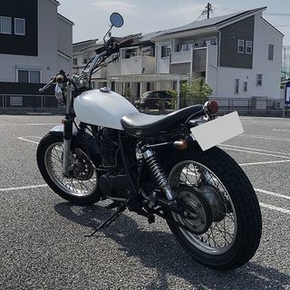 車検満タン R3/5/20迄 ヤマハ ＳＲ スーパーサウンドマフラー スカチューン カスタム多数 白 RH01J SR400の画像