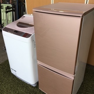 ☆女性に☆冷蔵庫、乾燥付き洗濯機セット☆ピンク☆分解清掃済み