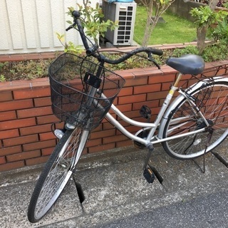 美品 27インチ シルバー 中古自転車-2