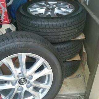 値下げ致しました❗マツダ 新車外し純正アルミホイール&タイヤセット実走500㌔未満ほぼ新品 の画像