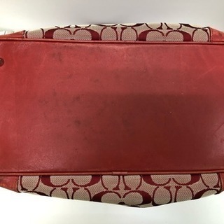 【本物！】COACHトートバッグ キャンバス レッドの画像