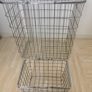 【中古品】ワイヤーバスケット セット（Lサイズ & Sサイズ）