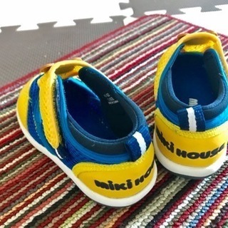 ミキハウスMIKIHOUSEベビー靴13.5セカンドシューASICS kidsキッズ子供こども の画像