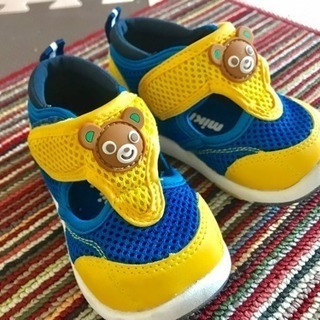 ミキハウスMIKIHOUSEベビー靴13.5セカンドシューASICS kidsキッズ子供こども の画像