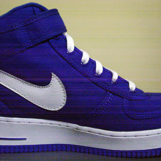 新品未使用 絶版◆ナイキ エア フォース1 ミッド キャンバス ブルー☆NIKE AIR FORCE 1 MID BLUE☆ US 9/27◆ 状態良好の画像