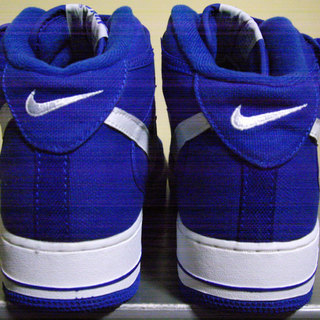 新品未使用 絶版◆ナイキ エア フォース1 ミッド キャンバス ブルー☆NIKE AIR FORCE 1 MID BLUE☆ US 9/27◆ 状態良好の画像