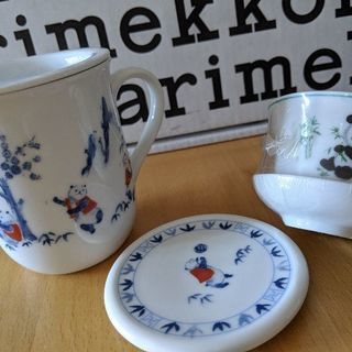 🐼パンダ茶器　茶こし付きマグカップと茶器　2セット　新品の画像