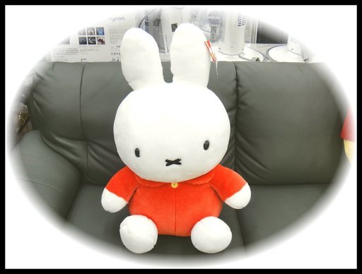 タグ付 ナインチェプラウス ミッフィー miffy ぬいぐるみ 高さ67cm ほっぺがってメロディが鳴る