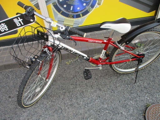 【エコプラス小倉南店】ASAHI アサヒ クロスバイク サイバーギミック 26インチ 赤 6段変速 ☆スタッフ永島オススメ☆ 中古車 自転車 チャリ スポーツ車