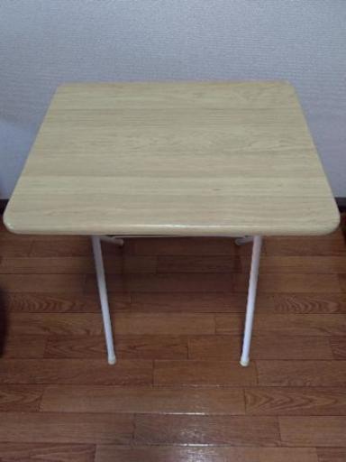 山善(YAMAZEN) テーブル ミニ 折りたたみ式 サイドテーブル 幅50×奥行48×高さ70cm ハイタイプ YST-5040H(NM/IV)