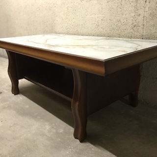 木製 ローテーブル ちゃぶ台 座卓 事務書 机 昭和レトロ 幅124cm×奥行64cm×高さ46cmの画像