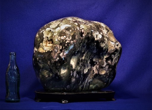 オーシャンジャスパー原石磨き34.4kg　置き石　飾り石　水石　鑑賞石