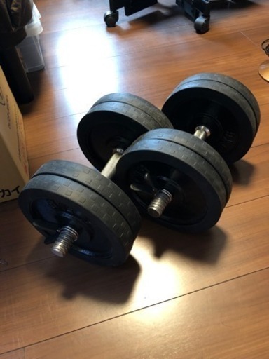 可変式ダンベルセット ラバー 黒 1.5kg〜31.5kg