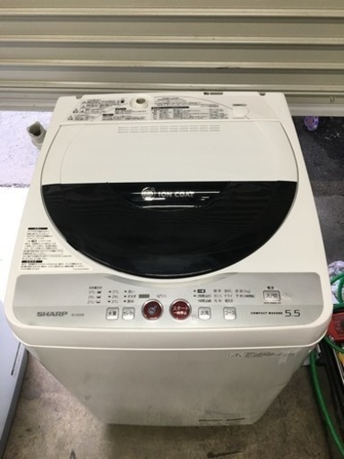 y361☆ PayPay対応！ 分解清掃済み！ シャープ 5.5kg 2011年製 全自動洗濯機 動作確認済み！