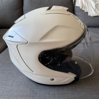美品、SHOEI、ヘルメット、白、Lサイズの画像
