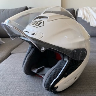 美品、SHOEI、ヘルメット、白、Lサイズの画像