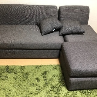 3人掛けソファ (オットマン付き)