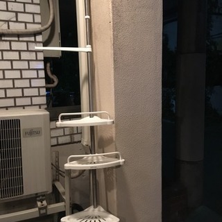 お風呂用 コーナーつっぱりラック
