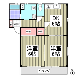 ２DK【新伊勢崎駅】徒歩９分✯初期費用８万円☆フリーレント１ヶ月...